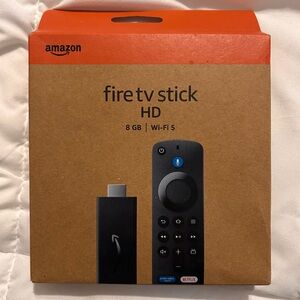 Amazon Fire TV Stick HD in Black and Orange Packaging
